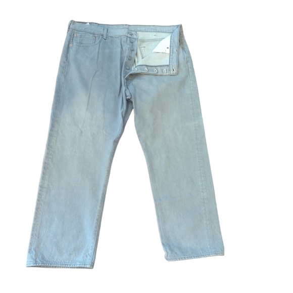 Levi's 501 gray button fly front vtg. Y2k Denim high waist jeans W44 L32 - Picture 8 of 9